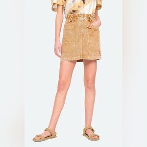 Sea New York Idun Brown Denim Mini Skirt sz 0
